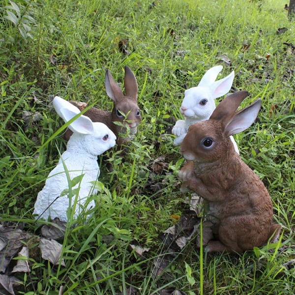 Rabbit Statue for Garden Decor