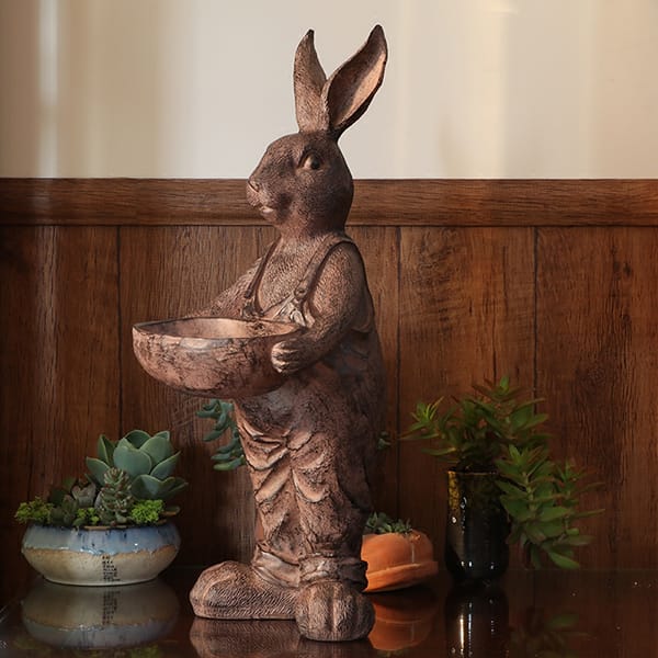 Rabbit statue Tray