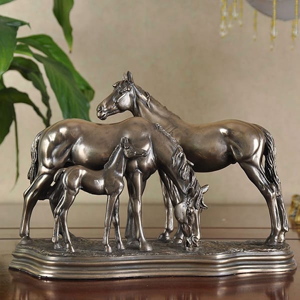 Polyresin Cold Cast Bronze Horse Figurines