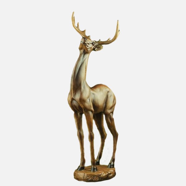 Resin Lifelike Detail Hand Paint Deer Statues