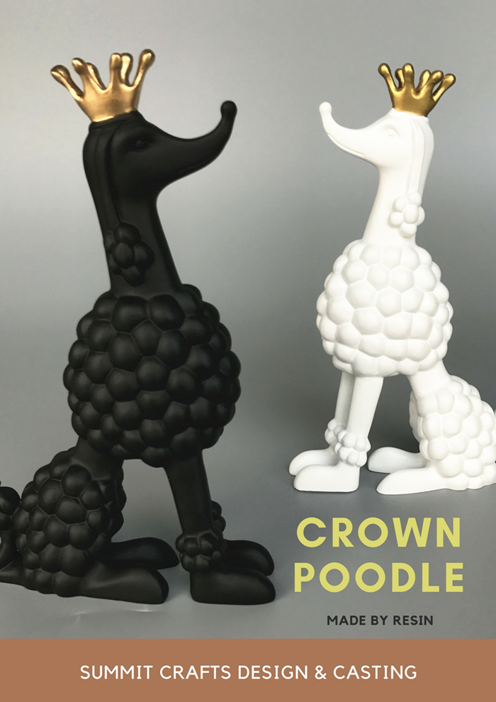 resin crown poodle figurine (2)